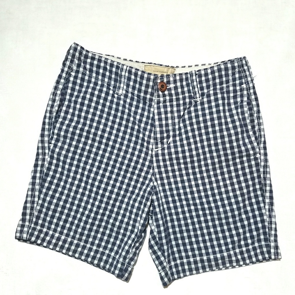 Hollister blue and white plaid shorts size 28